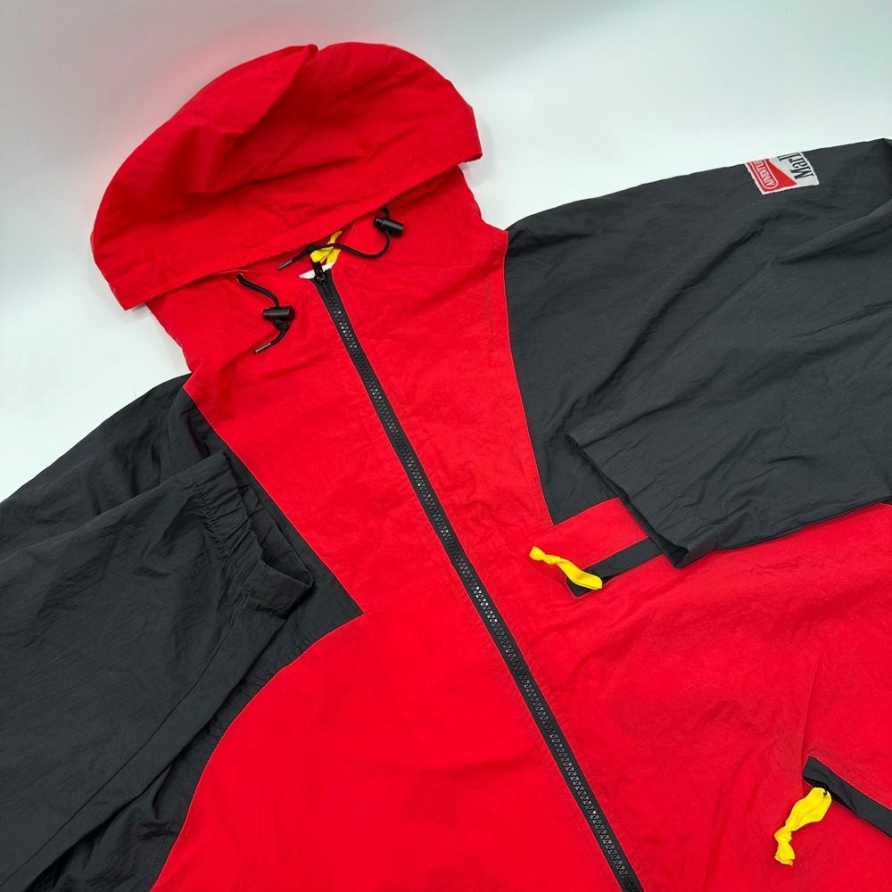 Vintage Marlboro Adventure Team Windbreaker Jacket Red Black Mens‎ Large 90s Zip